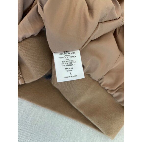 Reversible NY&C Womens Hooded Bomber Jacket With "Leopard" Feaux fur Print & Tan - Picture 11 of 12